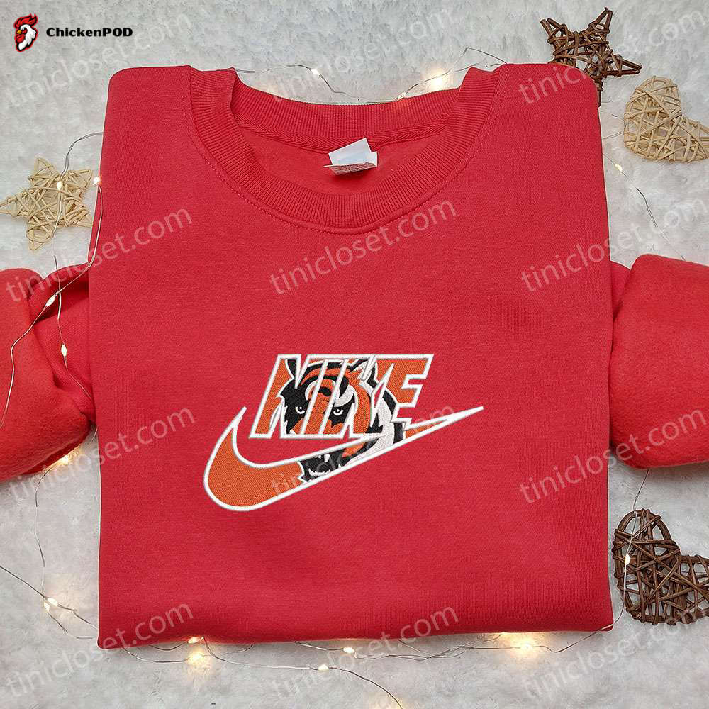 Shop Nike x Cincinnati Bengals Logo Embroidered T-shirt – NFL Sports Custom Tee