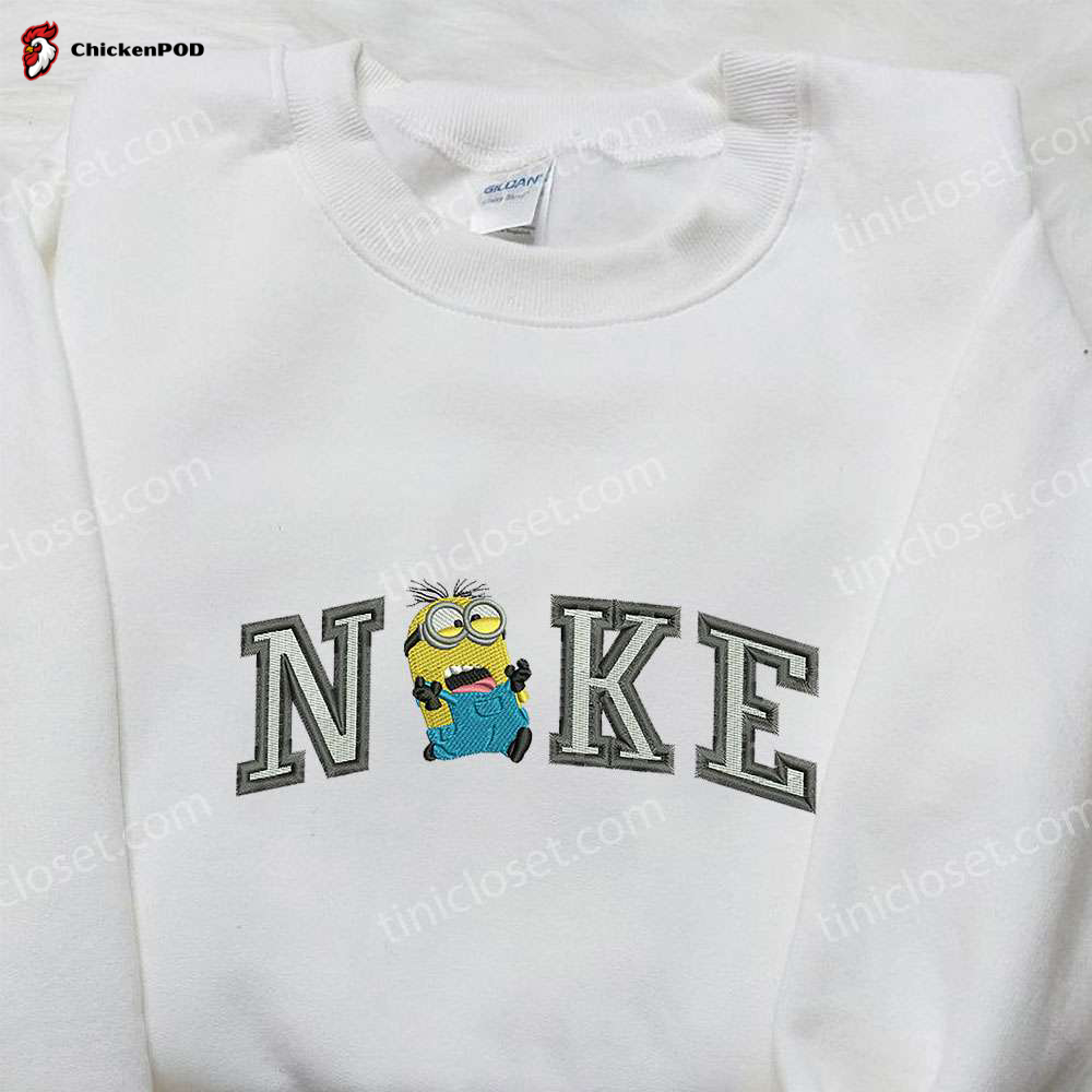 Nike x Dave Minion Embroidered Hoodie Sweatshirt & T-shirt: Cartoon Collection for Fun & Style