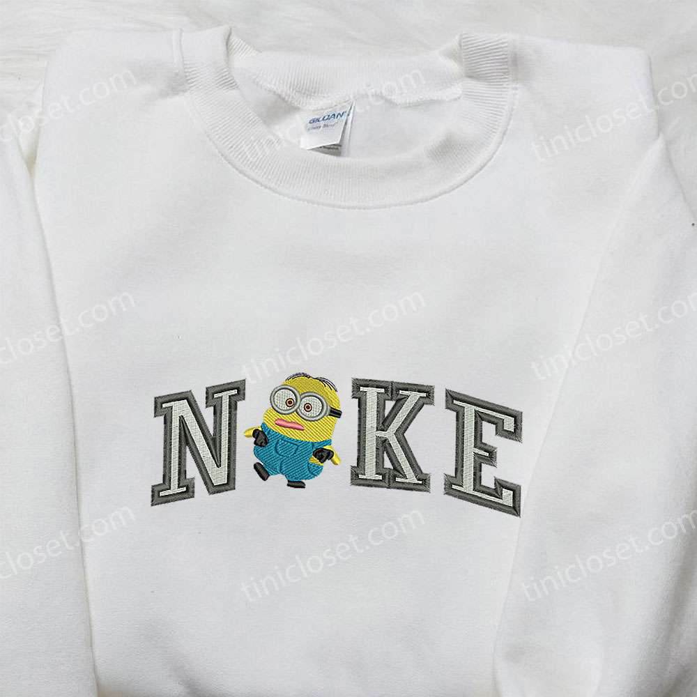 Nike x Dave Minion Embroidered T-shirt Sweatshirt & Hoodie: Playful Cartoon Embroidery Collection for a Fun and Stylish Look