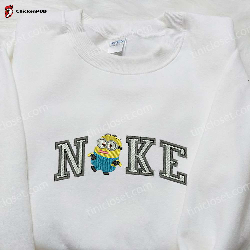 Nike x Dave Minion Embroidered T-shirt Sweatshirt & Hoodie: Playful Cartoon Embroidery Collection for a Fun and Stylish Look