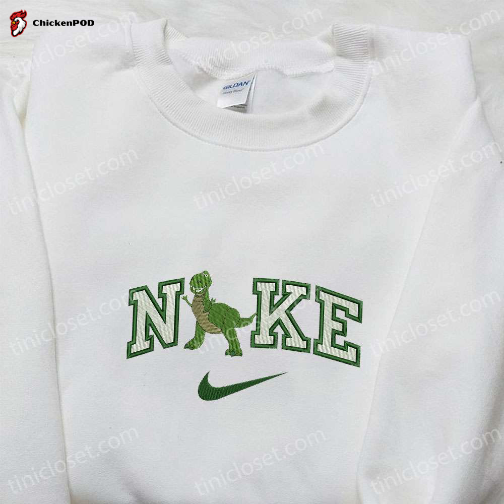 Unique Nike x Dino Green Embroidered Sweatshirt Custom Hoodie & Cute T-Shirt