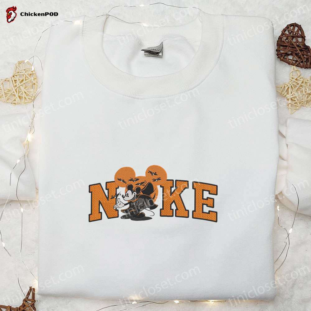 Nike x Disney Halloween Embroidered Shirt: Customized & Best Gifts for Family