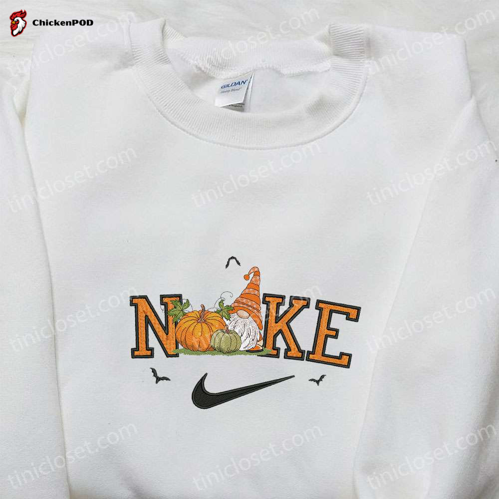 Nike x Fall Gnome Embroidered Shirt – Perfect Nike Inspired Gift for Family