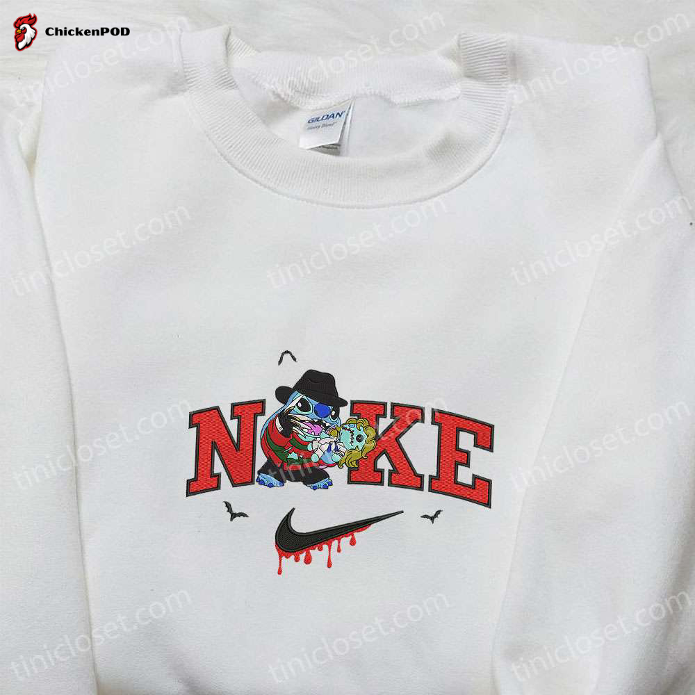 Nike x Freddy Stitch Doll Embroidered Shirt: Nightmare on Elm Street Characters – Best Family Gifts