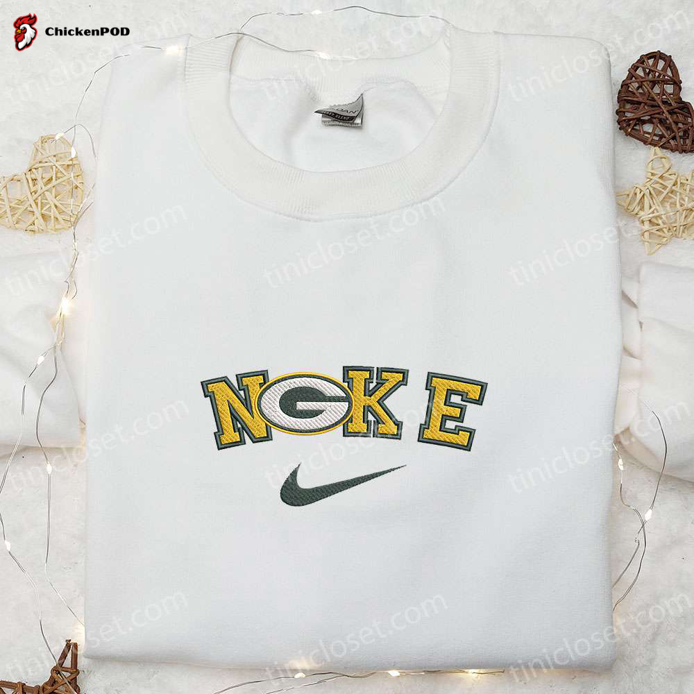 Nike x Green Bay Packers Football Embroidered Shirt – NFL Sports Apparel: Authentic High-Quality & Nike Inspired