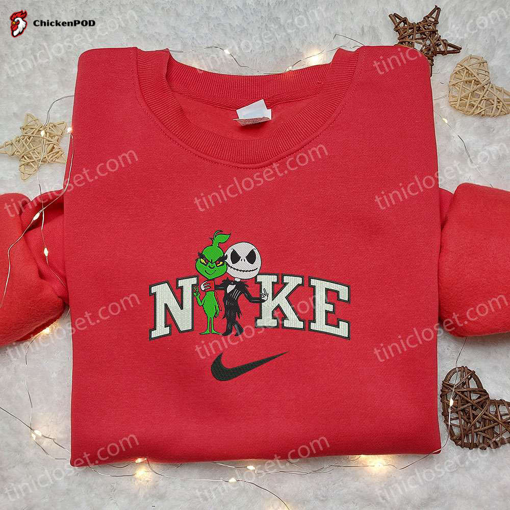 Nike x Mickey Stitch Changed Face Embroidered Shirt: Disney Halloween & Nike Inspired Design