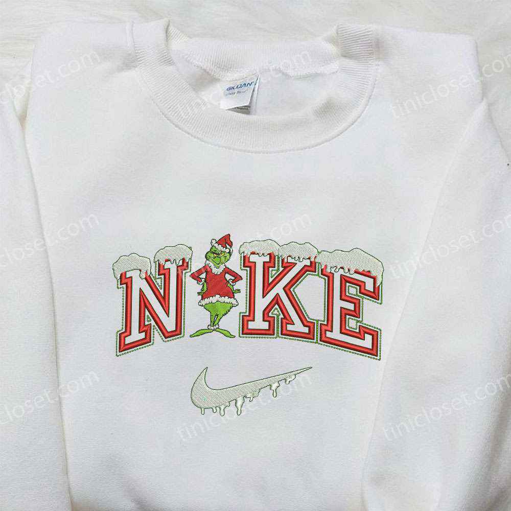 Nike x Grinch Xmas Embroidered Sweatshirt: Best Christmas Gift – Nike Inspired Shirt