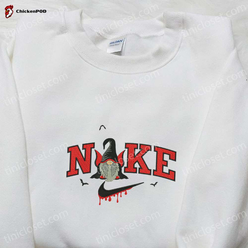 Get Spooked with Nike x Funny Ghost Embroidered Shirt – Perfect for Halloween!