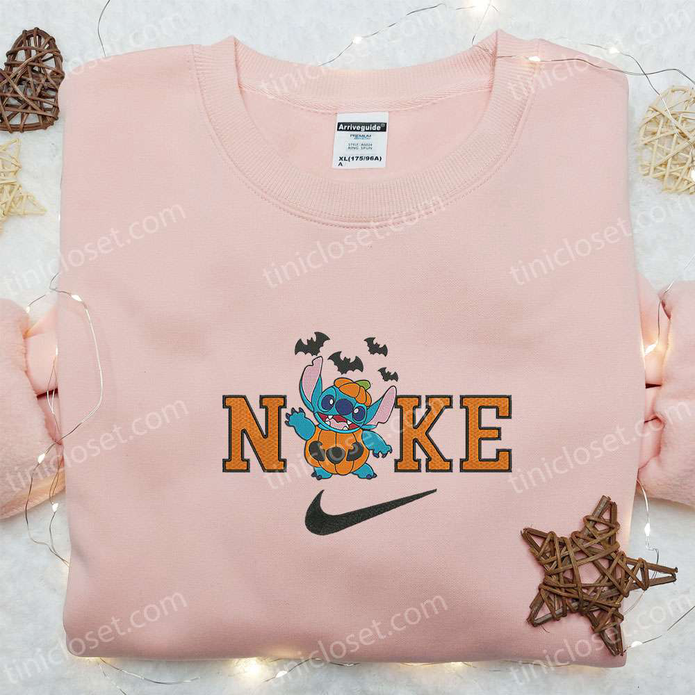 Spooktacular Nike x Halloween Pumpkin Stitch Hoodie Disney Character Sweatshirt & Custom Embroidered Shirt