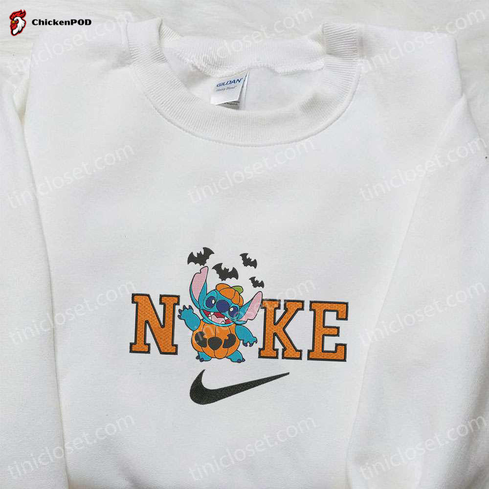 Spooktacular Nike x Halloween Pumpkin Stitch Hoodie Disney Character Sweatshirt & Custom Embroidered Shirt