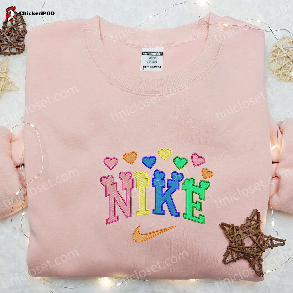 Nike x Heart Embroidered Sweatshirt: Custom Shirt for Valentine s Day – Best Gift Ideas