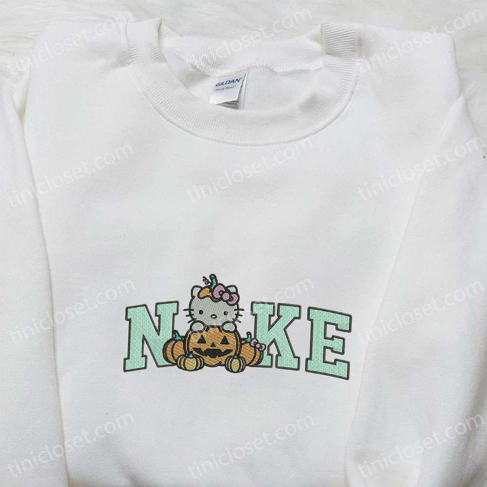 Nike x Hello Kitty Halloween Pumpkin Embroidered Shirt – Cute and Inspired Nike Halloween Shirt