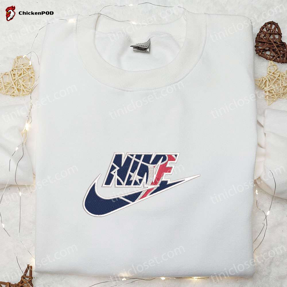 Nike x Houston Texans Logo Embroidered T-shirt – NFL Sports Tee Nike Inspired Embroidery