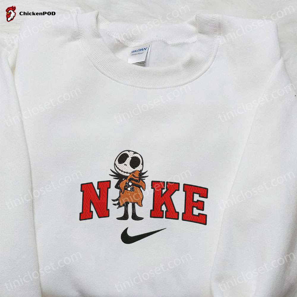 Nike x Santa Stitch Christmas Wreath Embroidered Sweatshirt: Best Holiday Gift Idea Nike Inspired Sweatshirt