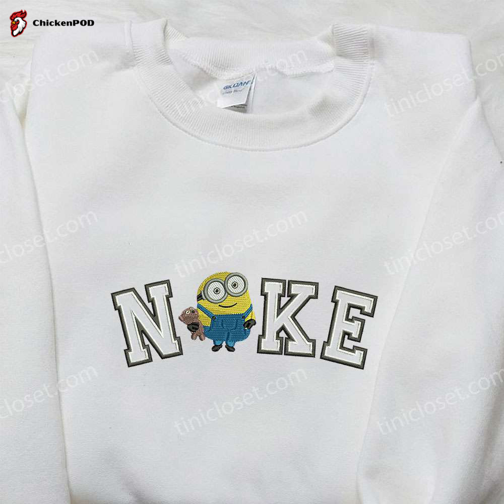 Nike x King Bob Minion Embroidered Shirt: Fun & Stylish Minion Cartoon Inspired Apparel