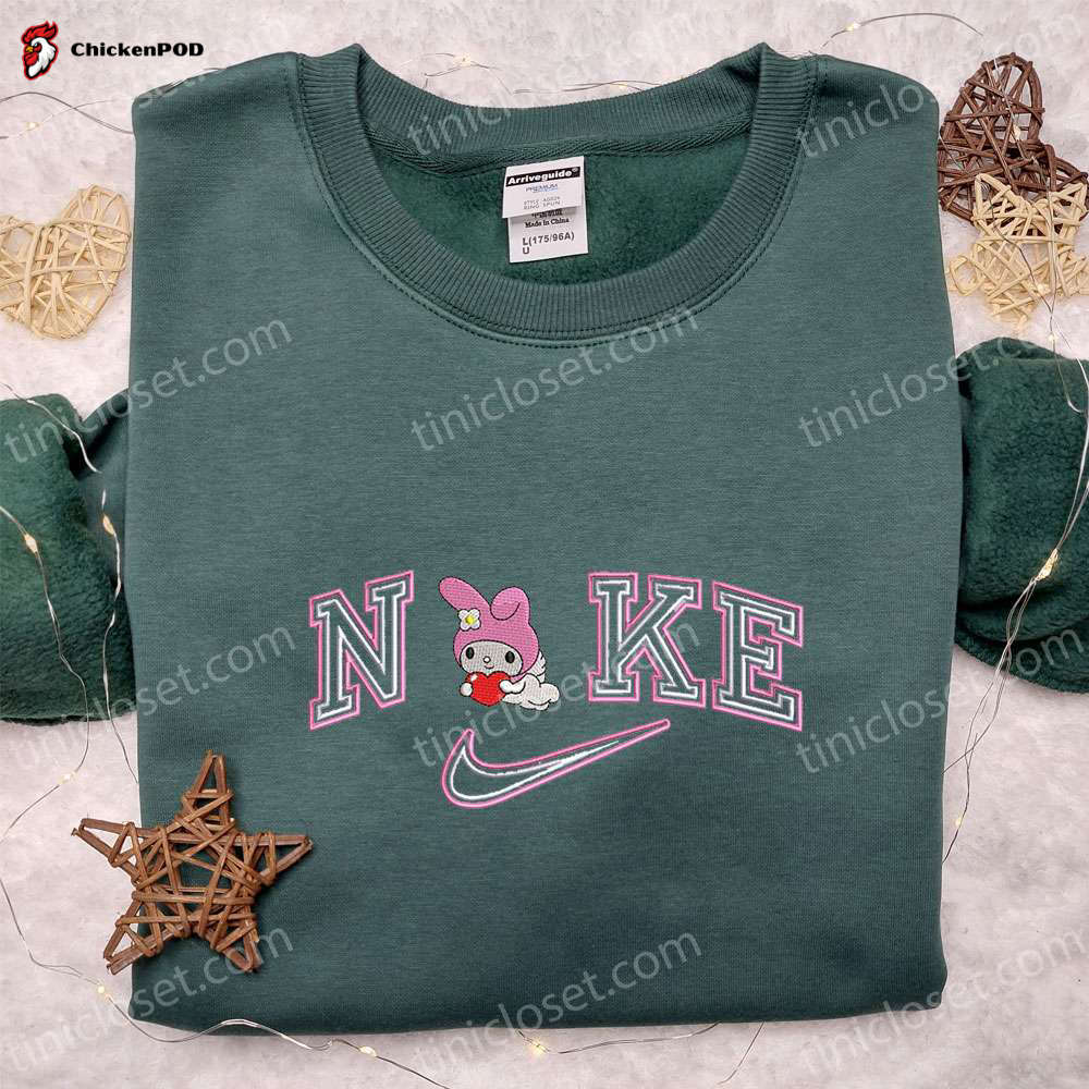 Nike x Kitty Couple Love Embroidered Shirt & Sweatshirt: Valentine Cartoon Apparel