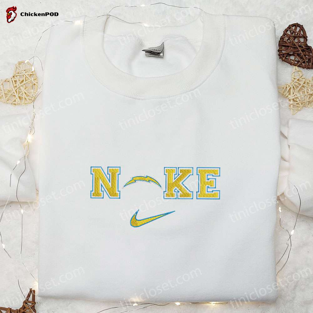 Nike x Los Angeles Chargers Logo Sweatshirt: Custom Embroidered Sports Apparel