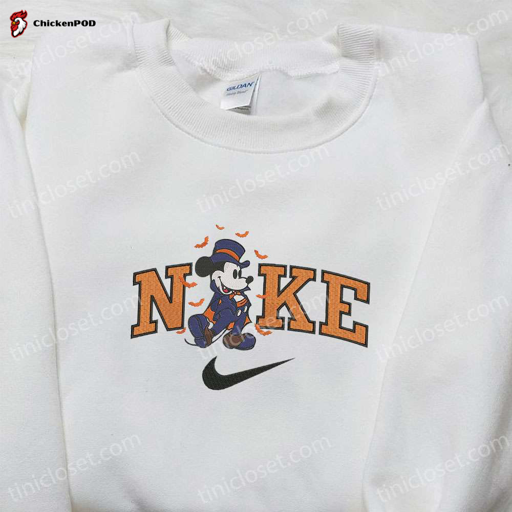 Nike x Mickey Halloween Embroidered Sweatshirt – Disney Hoodie & Shirt: Adorable & Spooky Apparel