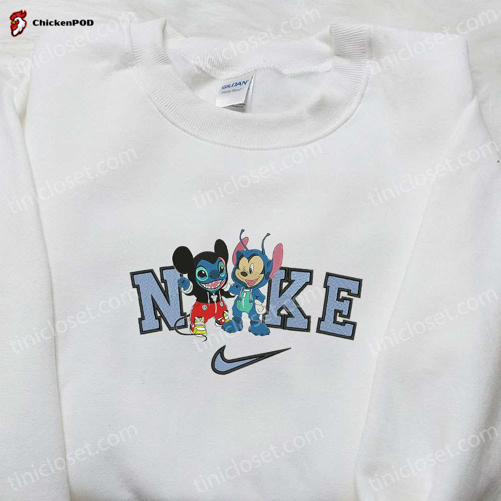 Nike x Mickey Stitch Changed Face Embroidered Shirt: Disney Halloween & Nike Inspired Design