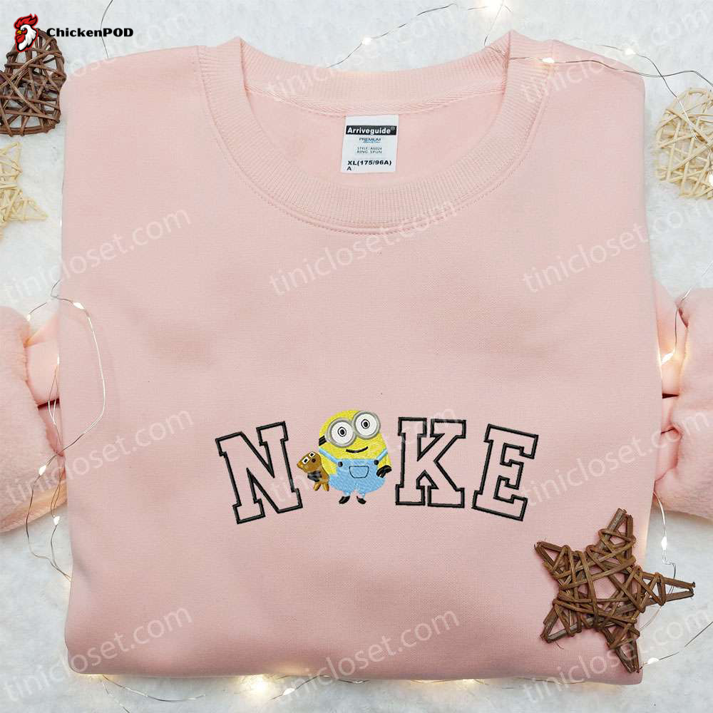 Nike x Minion Teddy Bear Embroidered Sweatshirt: Cartoon Shirt for Best Birthday Gifts