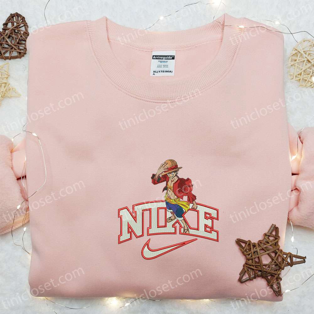 Nike x Monkey D Luffy Anime Embroidered Sweatshirt & T-shirt: Best Birthday Gift Ideas