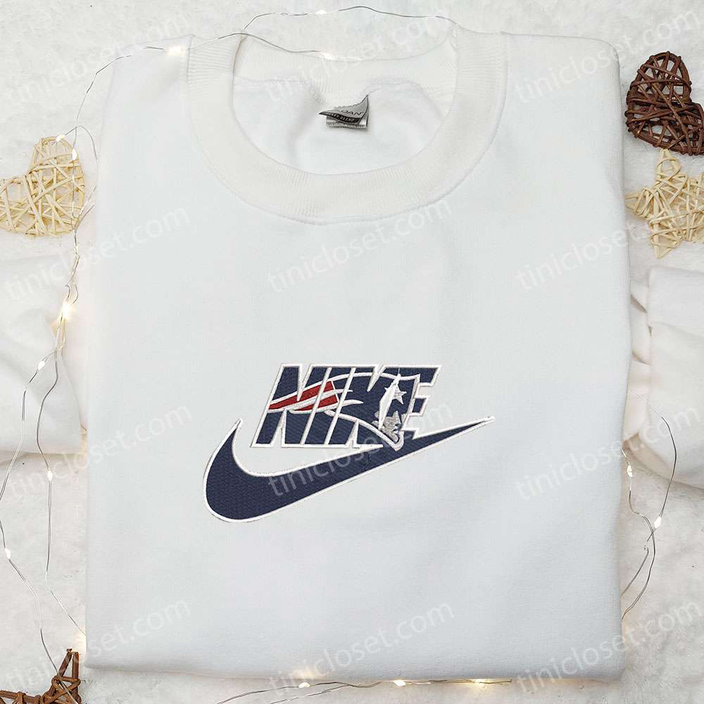 New England Patriots Embroidered Shirt: Nike x NFL Sports Inspired Design