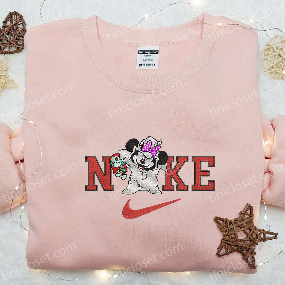 Disney Nike x Oogie Boogie Minnie Mouse Embroidered Shirt: Best Family Gift!