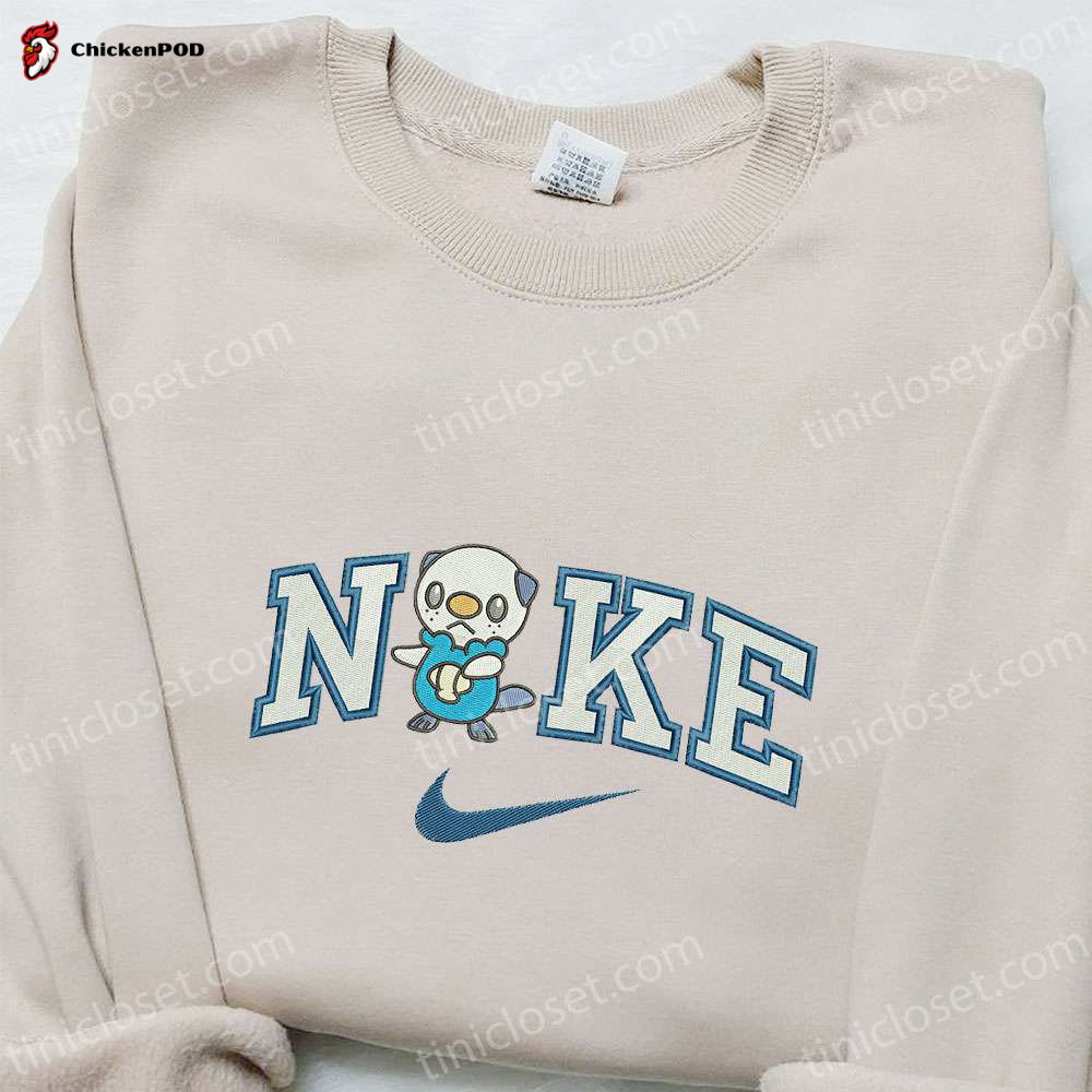 Nike x Oshawott Embroidered Hoodie Pokemon Sweatshirt Nike-Inspired T-shirt