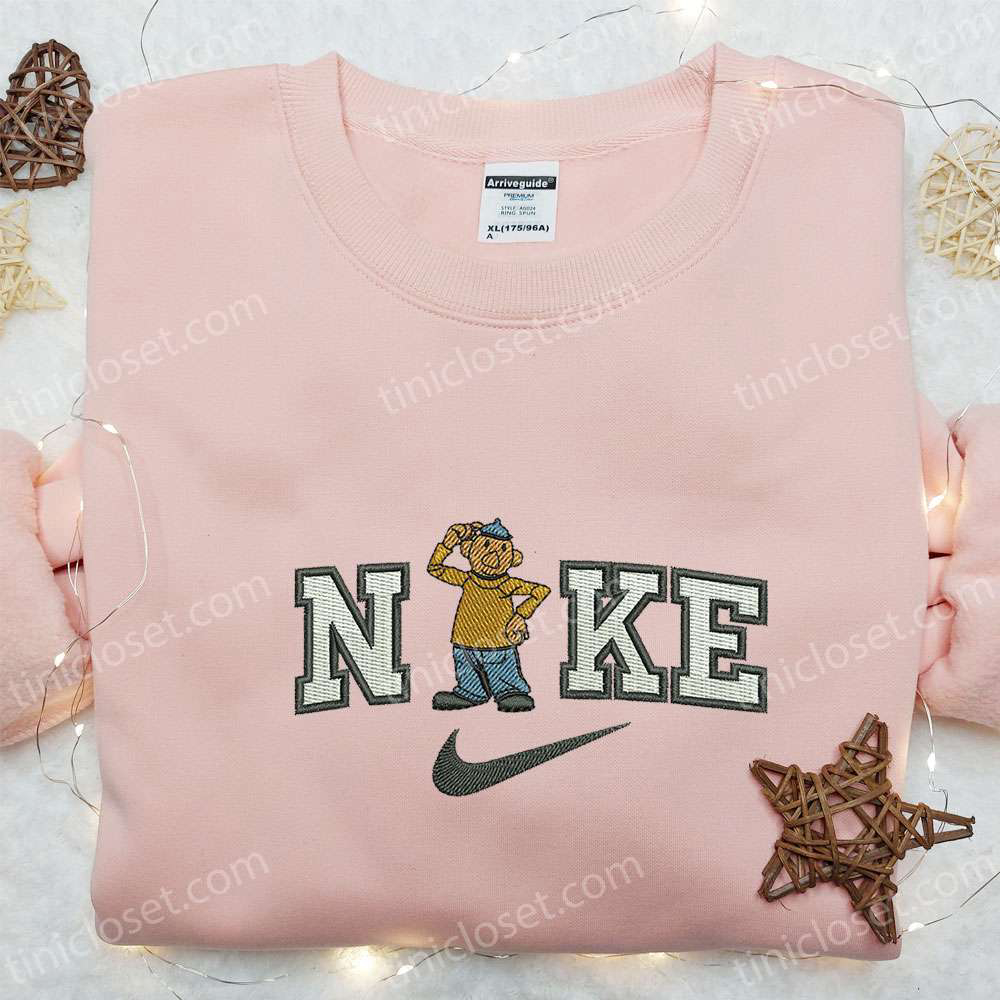 Nike x Pat Cartoon Embroidered Hoodie Pat & Mat Shirt Nike Inspired T-shirt