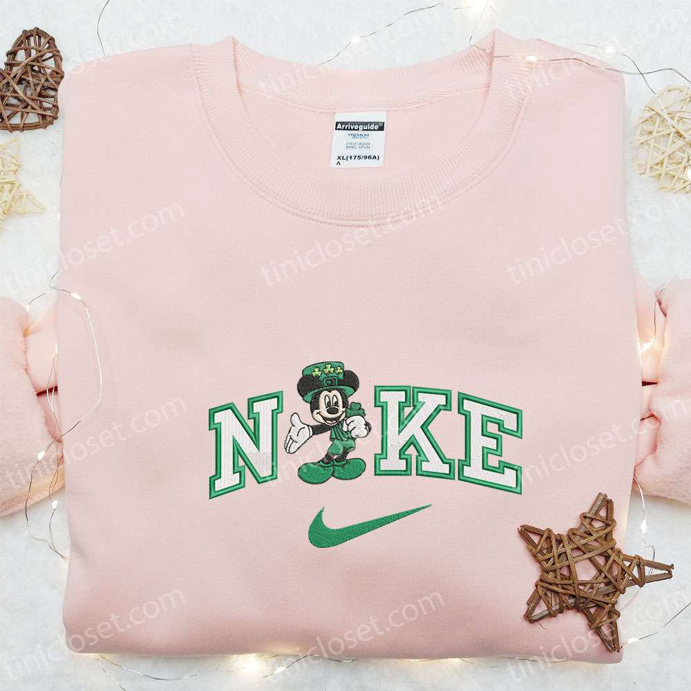 Nike x Patrick Balloon Mickey Embroidered Shirt Disney Characters & St Patrick’s Day Design