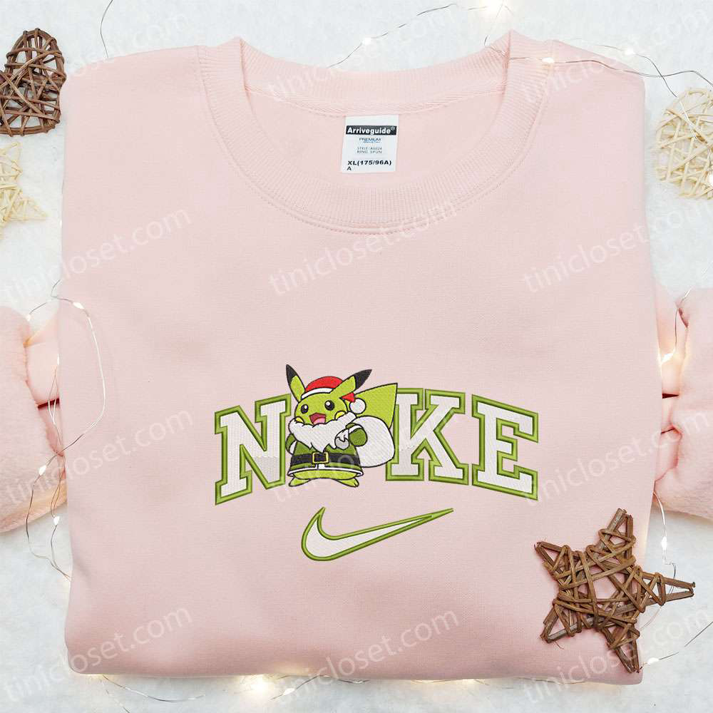 Nike x Pikachu Grinch Christmas Santa Sweatshirt – Pokemon Anime Shirt & Hoodie