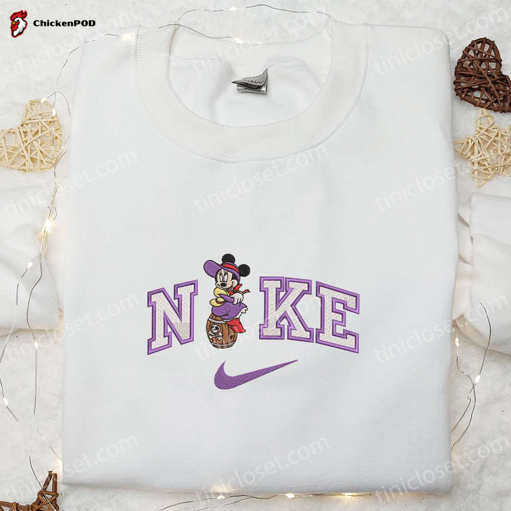 Nike x Pirate Cruise Minnie Embroidered Shirt – Custom Disney Characters Tee