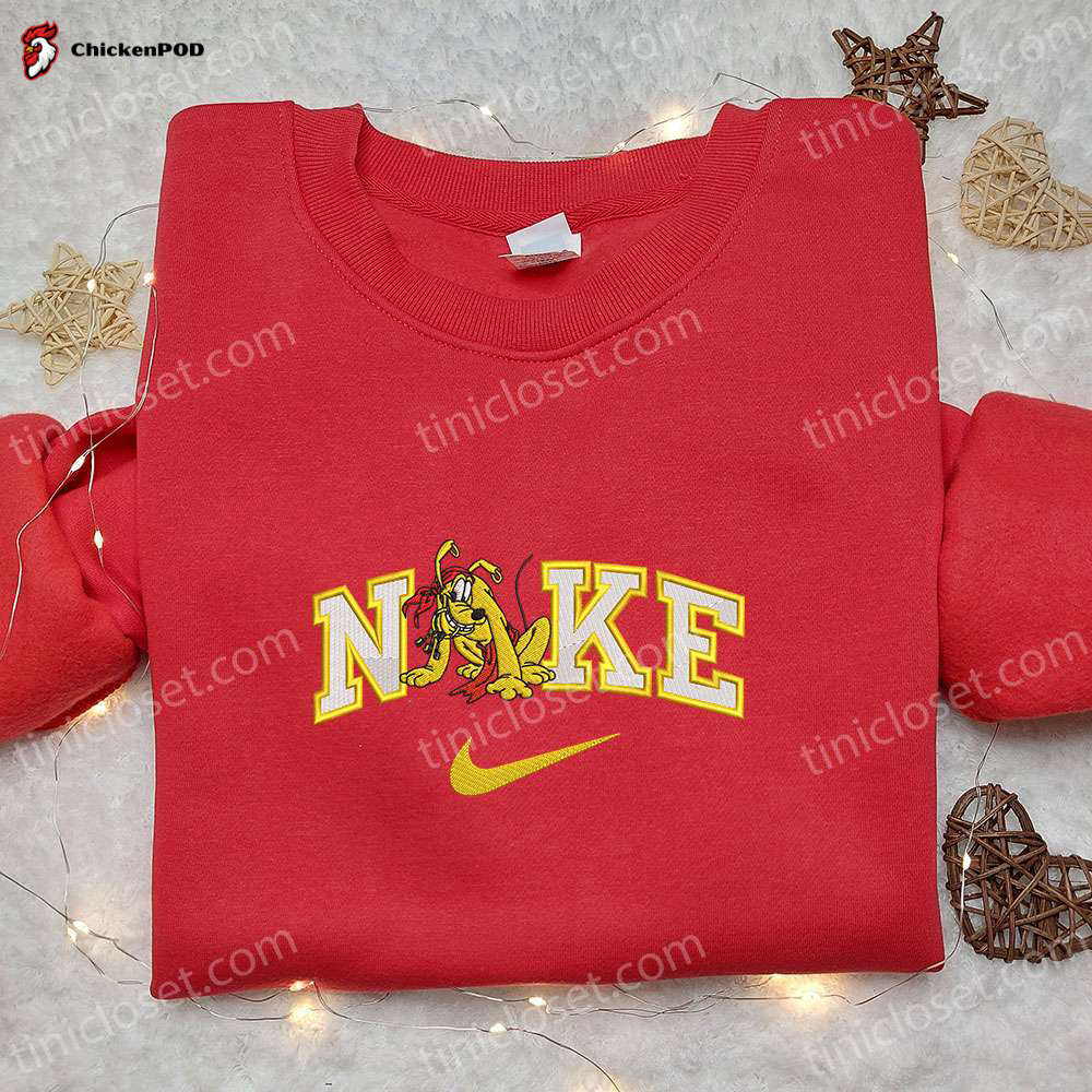 Gus Mouse Cinderella Xmas x Nike Embroidered Couple Shirt: Festive Christmas Shirt & Nike Inspired Hoodie