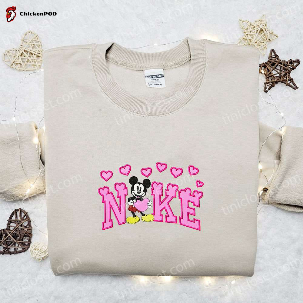 Loveable Pooh Hearts Embroidered T-Shirt: Winnie The Pooh Disney Valentine Tee