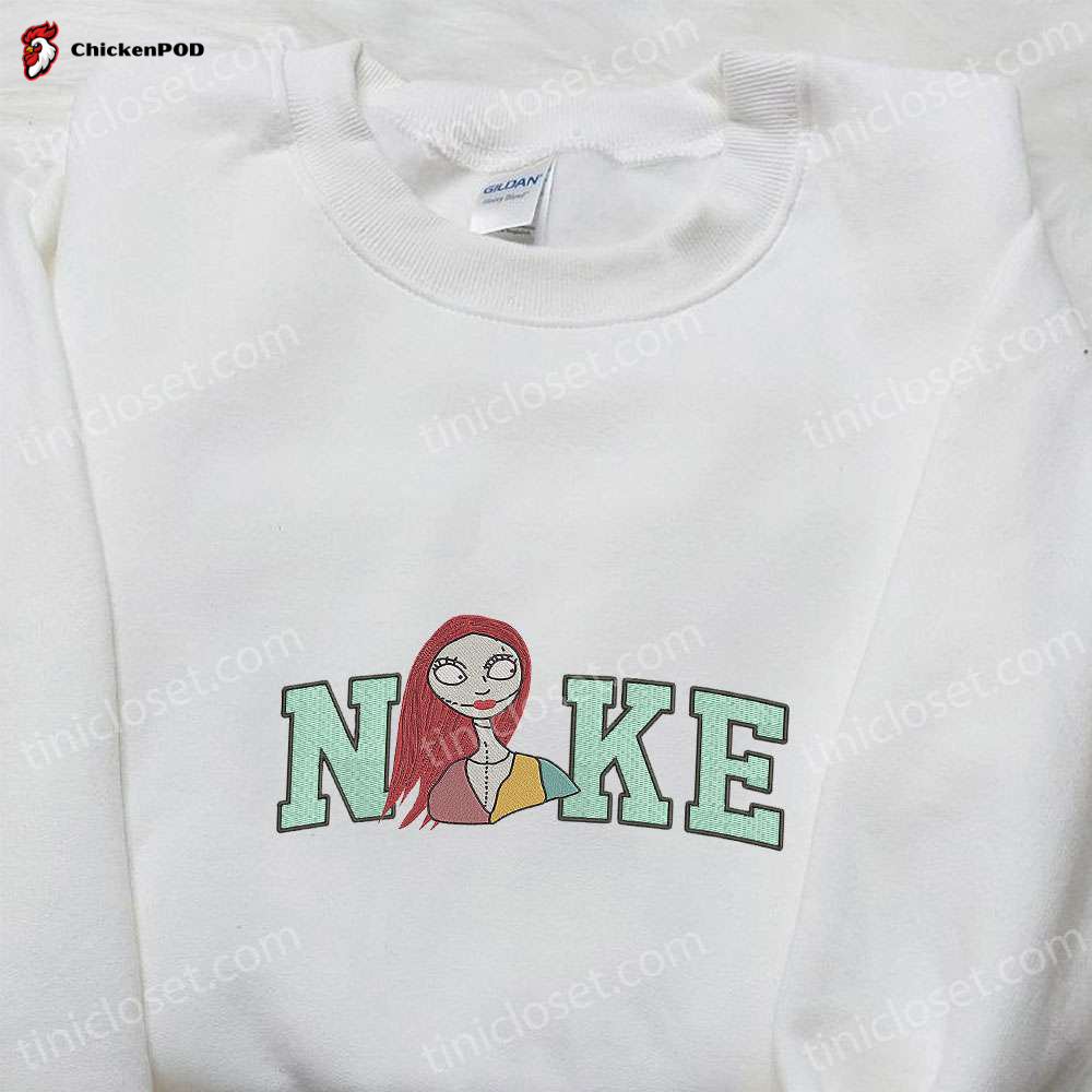 Nike x Sally Embroidered Shirt & Nightmare Before Christmas Hoodie: Unique Nike Inspired Embroidered Sweatshirt Collection