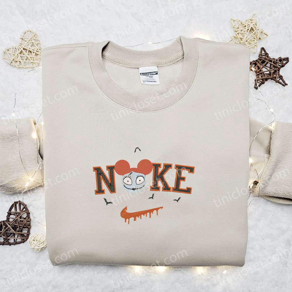 Nike x Sally Mickey Head Embroidered Shirt Nightmare Before Christmas Characters T-Shirt Nike Inspired Sweatshirt