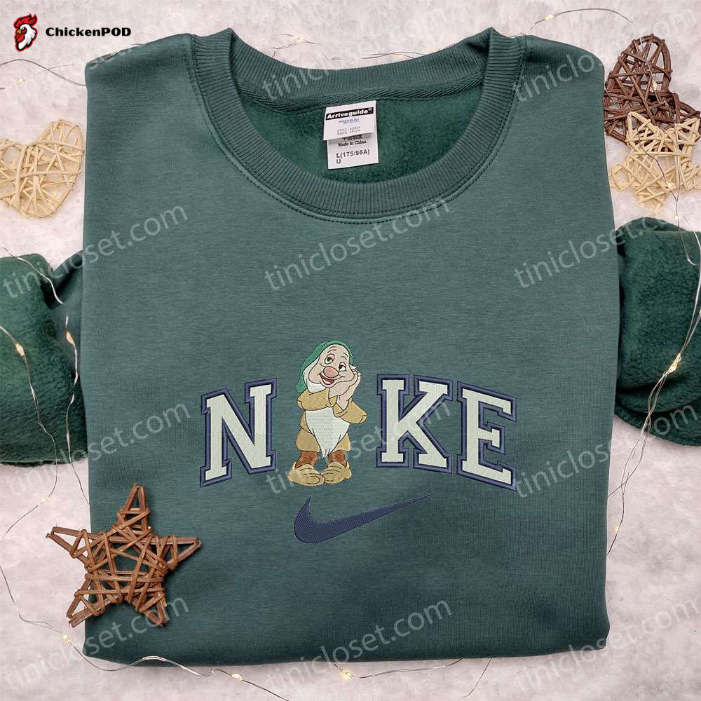 Nike x Sleepy Dwarf & Snow White Characters Embroidered Shirt – Disney Inspired & Nike Quality