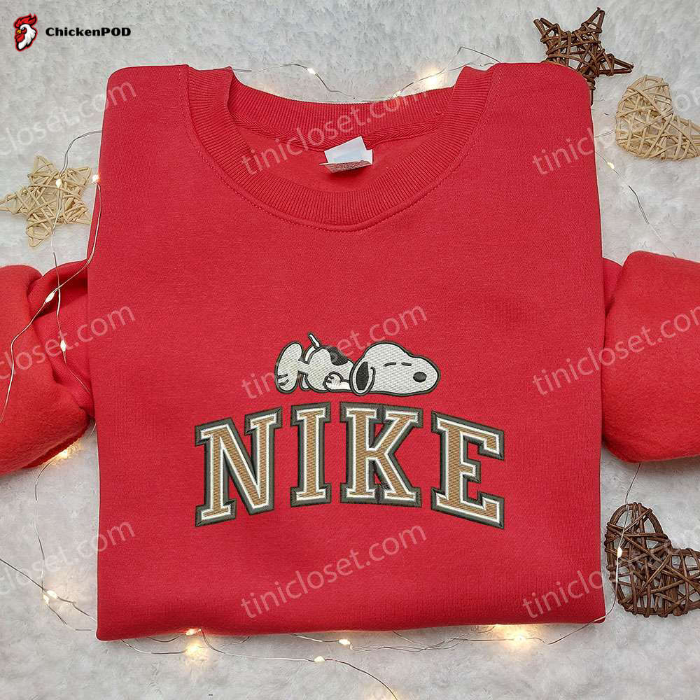 Nike x Snoopy Sleep Embroidered Sweatshirt – Peanuts Cartoon Shirt Nike Inspired Embroidery