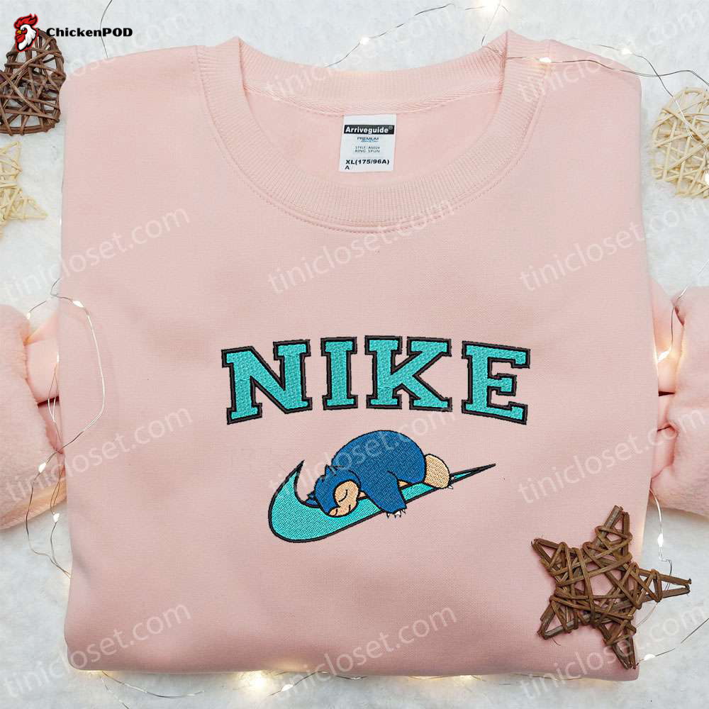 Nike x Snorlax Anime Embroidered Sweatshirt & Pokemon Shirt: Best Family Gift Ideas