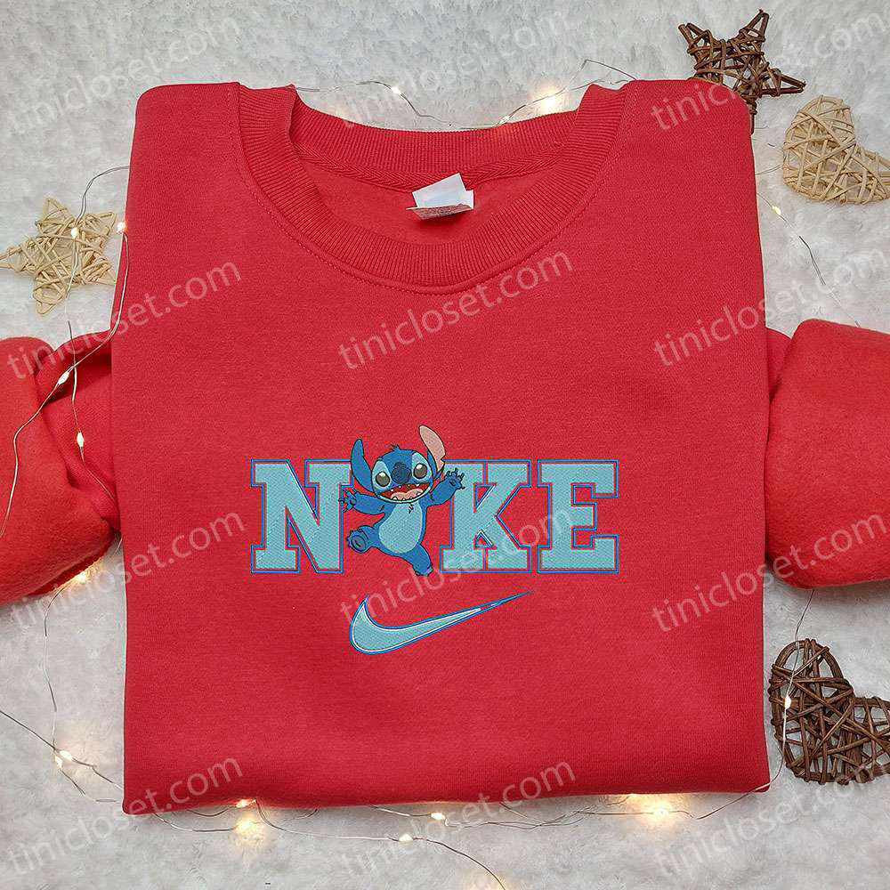 Disney Characters Embroidered Hoodie: Nike x Stitch Sweatshirt Best Birthday Gift Ideas