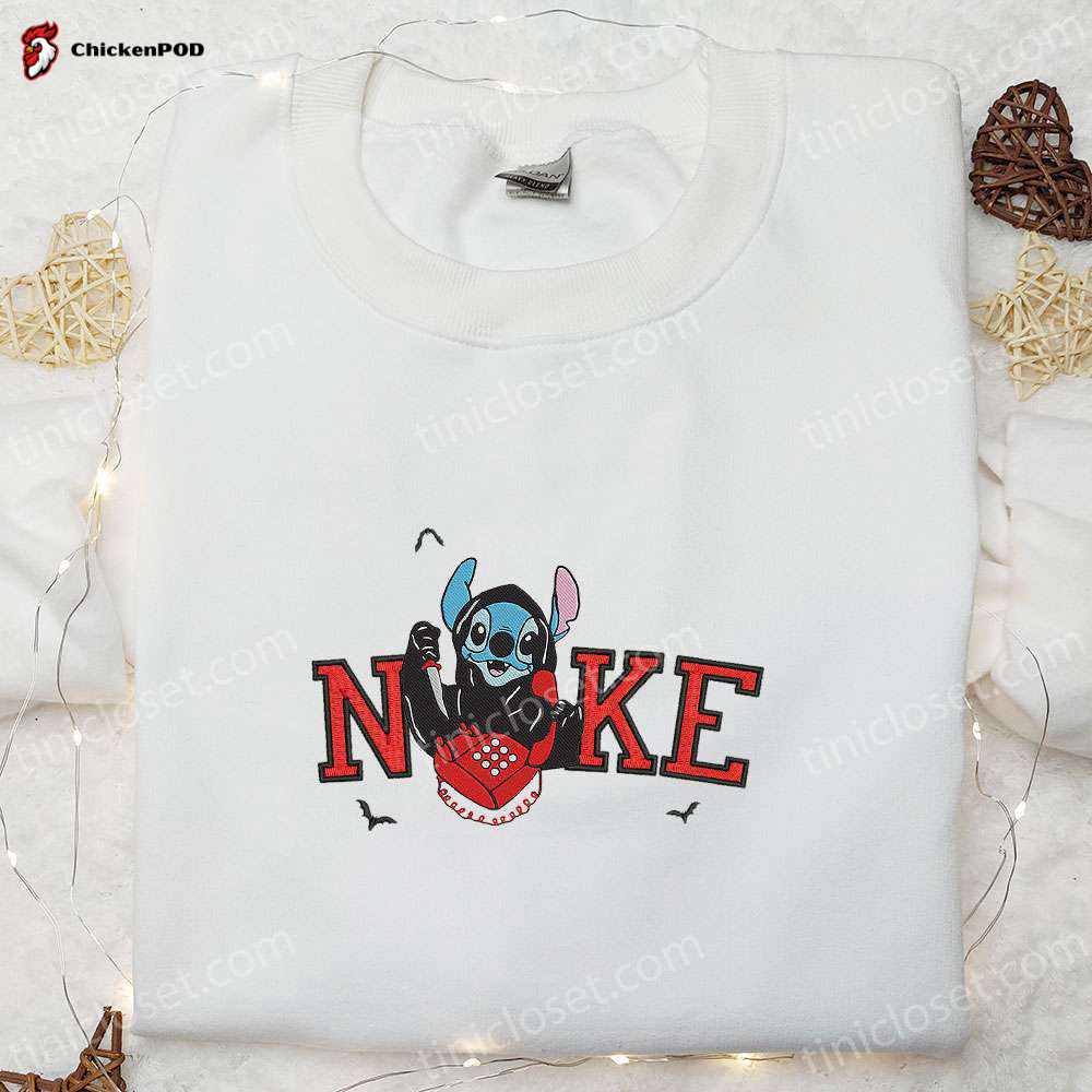 Nike x Stitch Oogie Boogie Embroidered Tee Nike Inspired Hoodie Adorable Halloween Sweatshirt