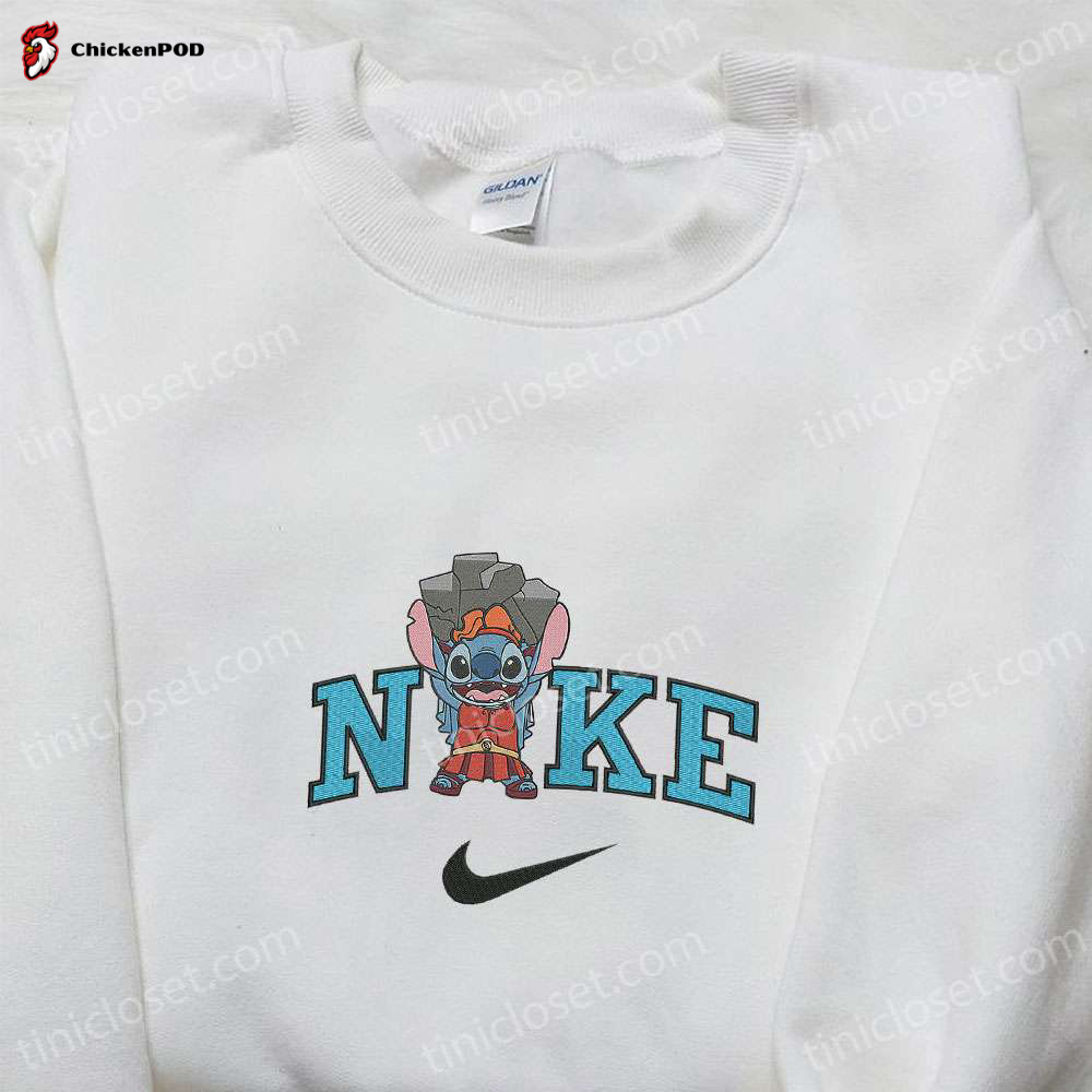 Nike Inspired Shark Tail x Swoosh Embroidered Shirt Hoodie & T-shirt Custom Nike Apparel