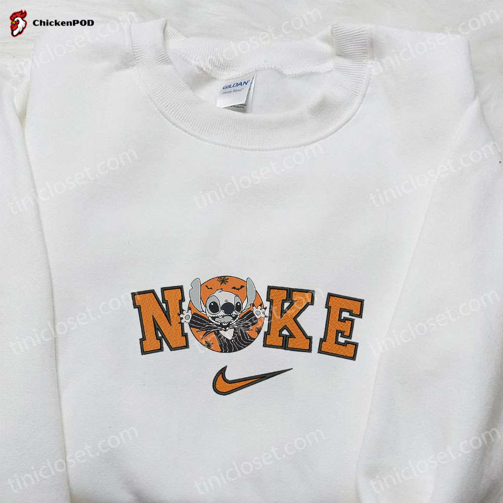 Nike x Stitch Saw Jigsaw Embroidered Shirt – Custom Funny Halloween Tee