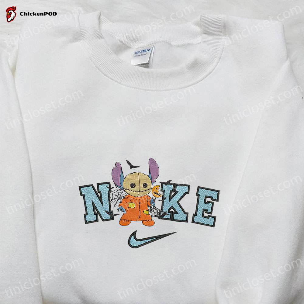 Stitch Angel Love x Nike Cartoon Embroidered Sweatshirt: Disney Characters Hoodie for Best Valentine s Gift Ideas