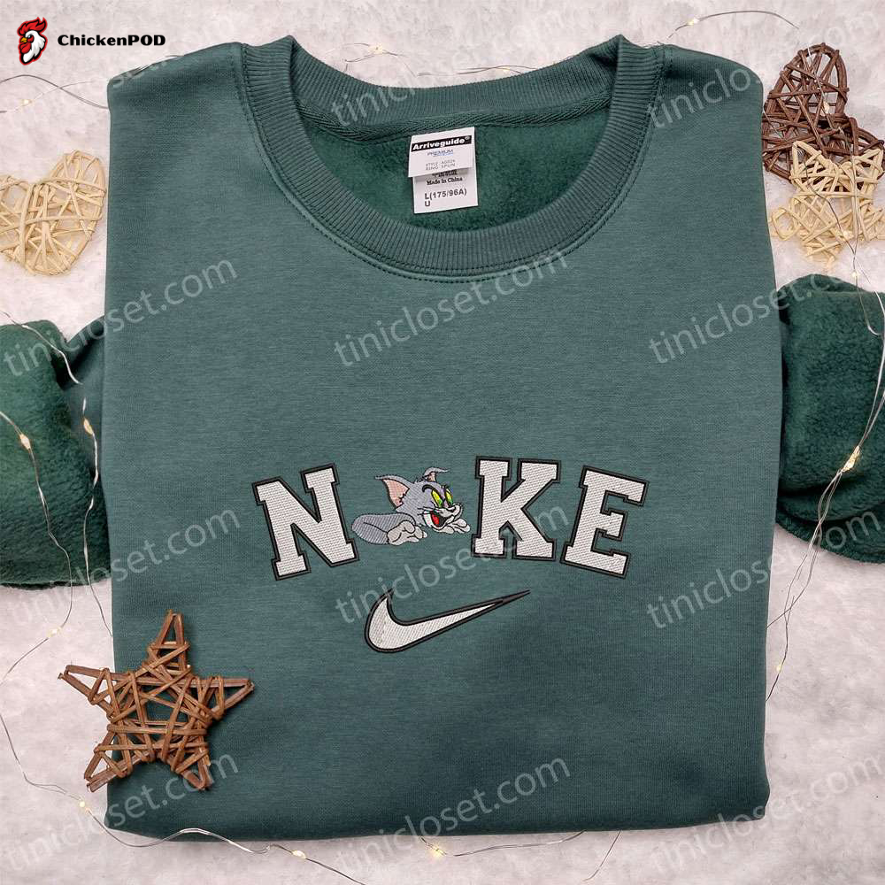 Nike x Tom Embroidered Shirt & Tom and Jerry Cartoon Hoodie – Best Gift Ideas for Cartoon Lovers!