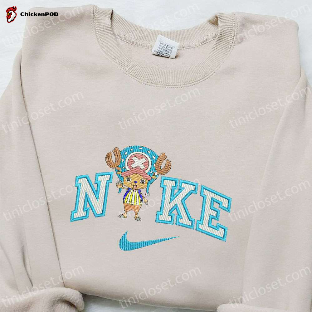 Nike x Tony Chopper Anime Embroidered Sweatshirt: Best Nike Inspired Hoodie Perfect Birthday Gift Idea!