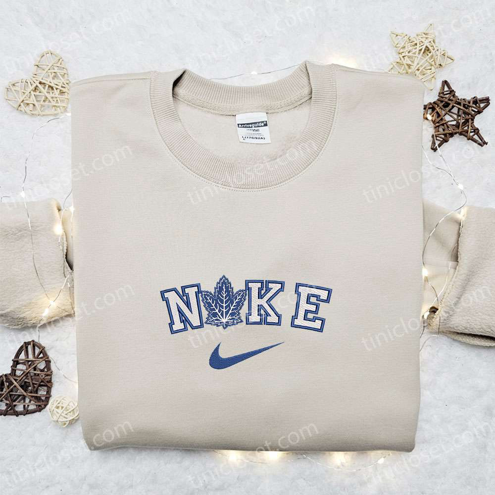 Custom Nike x Toronto Maple Leafs Embroidered Sweatshirt: Sporty Style & Quality Design