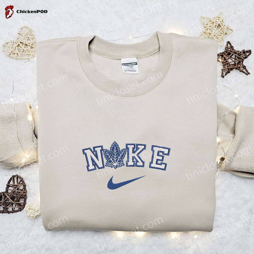 Custom Nike x Toronto Maple Leafs Embroidered Sweatshirt: Sporty Style & Quality Design