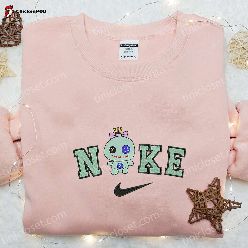 Nike x Trapos Lilo and Stitch Embroidered Hoodie – Adorable Custom Halloween Shirt and Sweatshirt