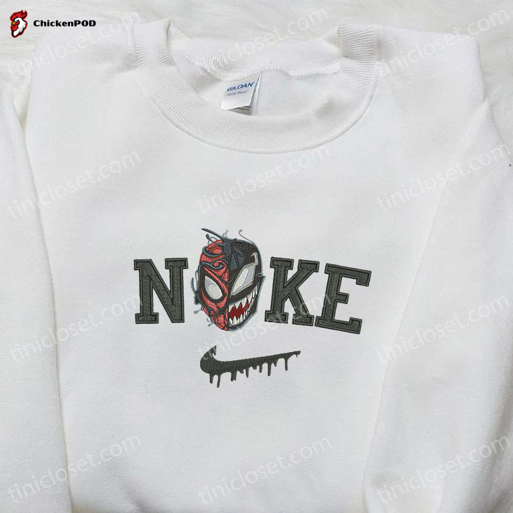 Nike x Venom Embroidered Shirt Spooky Halloween Sweatshirt Nike Inspired Hoodie